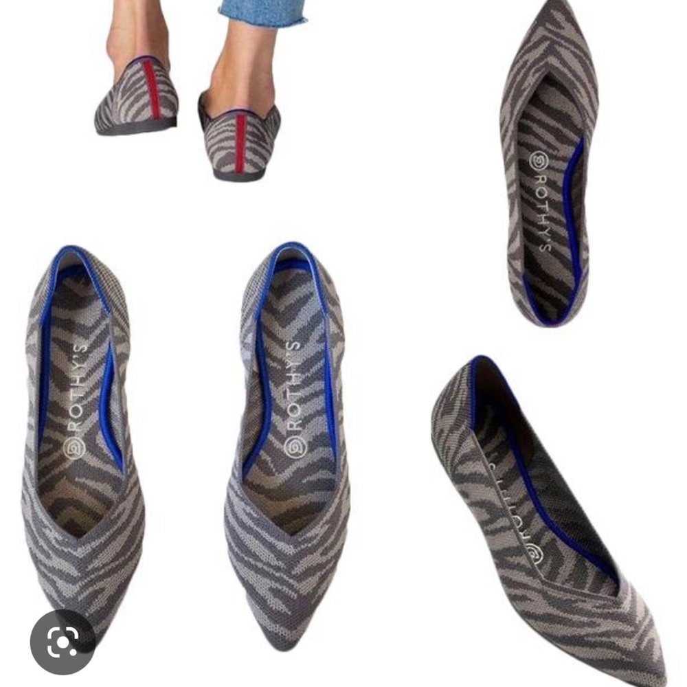 Rothy’s Point Grey Zebra Flats